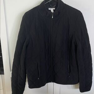 Charter Club Black Quilted Puffer Jacket